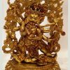 Fully Gold Gilded 20cm Black Mahakala Statue (24k Gold) - Front