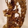 Fully Gold Gilded 20cm Black Mahakala Statue (24k Gold) - Left