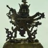 Oxidized Copper 13.5" Chakrasamvara Statue w/Consort - Back w/o Frame