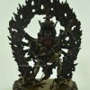 Oxidized Copper 13.5" Chakrasamvara Statue w/Consort - Front