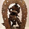 Oxidized Copper 25cm Chakrasamvara Statue w/Consort (Handmade) - Back