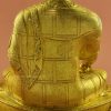 Fully Gold Gilded 13.5" Shakyamuni Buddha Statue - Back Detail