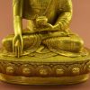Fully Gold Gilded 13.5" Shakyamuni Buddha Statue - Lower Front
