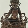 Oxidized Copper 11" Yellow Dzambhala Statue (Hand Made) - Front