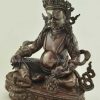 Oxidized Copper 11" Yellow Dzambhala Statue (Hand Made) - Left