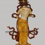 Partly Gold Gilded 52cm Standing Vajrasattva Statue - Back