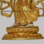 Partly Gold Gilded 52cm Standing Vajrasattva Statue - Lower Front