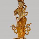 Partly Gold Gilded 52cm Standing Vajrasattva Statue - Left