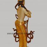 Partly Gold Gilded 52cm Standing Vajrasattva Statue - Right Side
