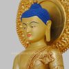 Fully Gold Gilded 52cm Masterpiece Shakyamuni Buddha Statue - Face Side