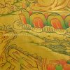 Chenrezig Thangka Painting, 15.5" x 9.75", 24K Gold Detailing - Bottom Left