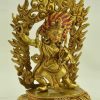 Fully Gold Gilded 11" Wrathful Vajrapani Statue, Handmade - Right