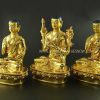 Fully Gold Gilded 8" Guru Tsongkhapa Statues Set (24k Gold Finish) - Left