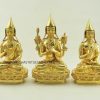 Fully Gold Gilded 9.25" Guru Tsongkhapa Statue Set (24k Gold Finish) - Gallery