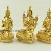 Fully Gold Gilded 9.25" Guru Tsongkhapa Statue Set (24k Gold Finish) - Left