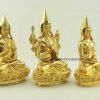 Fully Gold Gilded 9.25" Guru Tsongkhapa Statue Set (24k Gold Finish) - Right