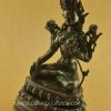 Oxidized Copper 14" White Tara Sculpture, Beautiful Hand Carved Engravings - Right