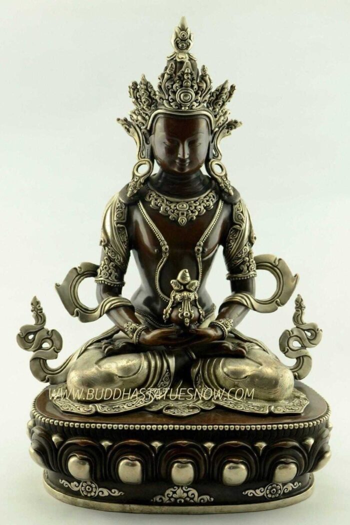 Oxidized Copper 16.5" Aparmita Statue (Silver Plated) - Gallery