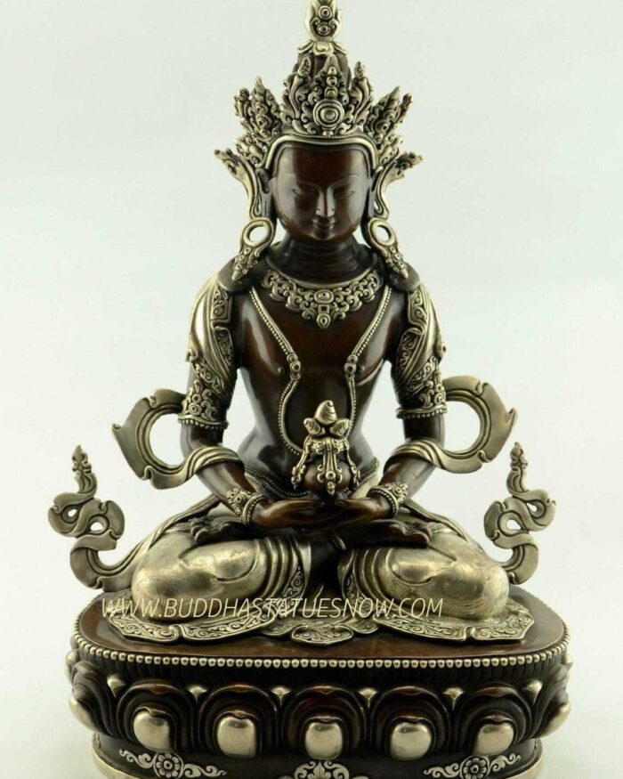 Oxidized Copper 16.5" Aparmita Statue (Silver Plated) - Gallery
