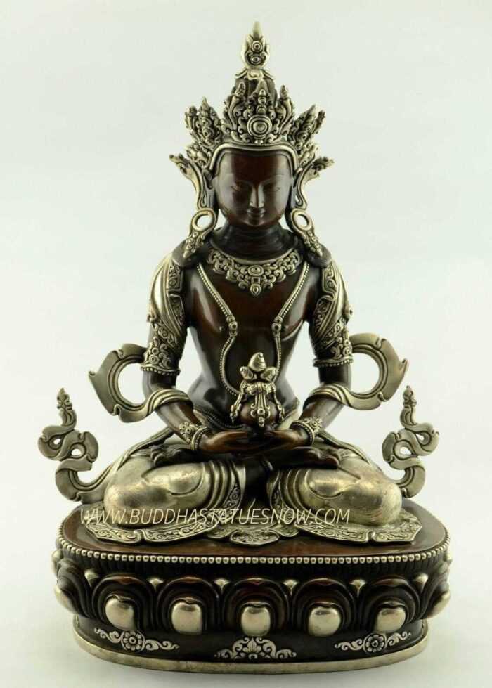 Oxidized Copper 16.5" Aparmita Statue (Silver Plated) - Gallery