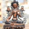 Oxidized Copper 8" Green Tara Statue - Gallery