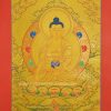 Shakyamuni Buddha Tibetan Thangka Painting 15.5" x 12" (Hand Painted) - Gallery w/Border