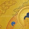 Shakyamuni Buddha Tibetan Thangka Painting 15.5" x 12" (Hand Painted) - Top Left