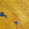 Shakyamuni Buddha Tibetan Thangka Painting 15.5" x 12" (Hand Painted) - Top Right