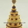 Tibetan Mandala Set 8" Gold and Silver Plated, Handmade (Semiprecious Stones) - Right