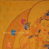 Vajrasattva Shakti Tibetan Thangka Painting 16" x 12.5" (Yab Yum) - Top Left