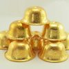 3.5" Set of Eight Offering Bowls Fine Hand Carvings, Fully Gold Plated - Upside Down