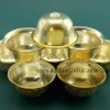 3.5" Set of Eight Offering Bowls, Fully Gold Silver Plated, Fine Hand Carvings - Upper