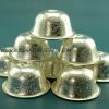 3.5" Set of Eight Offering Bowls, Fully Silver Plated, Fine Hand Carvings - Upside Down