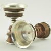 4.25" Tibetan Butter Lamps Set Antiquated Copper w/Silver Plating - Inner