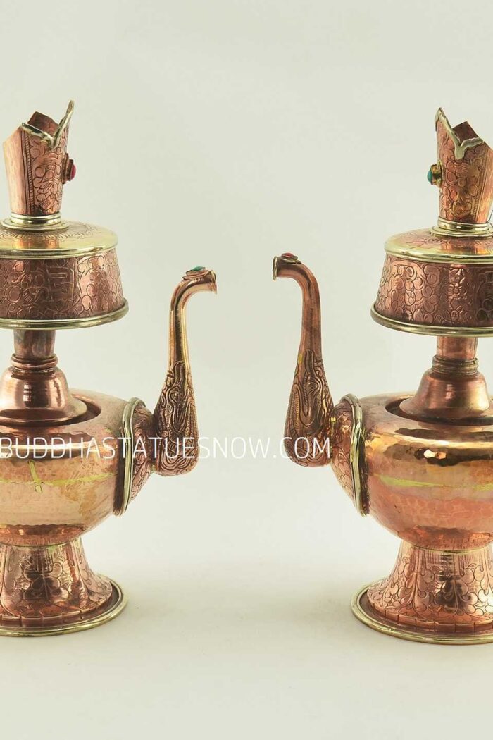 9" Tibetan Bhumpa Sets Copper Alloy, Brass Rings w/Semiprecious Stones - Gallery