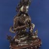 14.5" Handmade Vajrasattva Statue, Fine Hand Carved Detailing, Antiquated Finish - Right