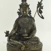 Oxidized Copper 13.5" Guru Rinpoche Statue Handmade - Front