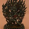 Oxidized Copper 14.5" Hayagriva Statue w/Shakti (Wrathful Avalokiteshvara) - Front