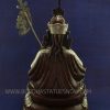 Oxidized Copper 16.75" Guru Rinpoche Statue, Silver Plated - Back