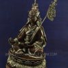 Oxidized Copper 16.75" Guru Rinpoche Statue, Silver Plated - Left