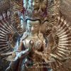 Fully Gold Gilded 66" 1000 Armed Avalokiteshvara Statue - Face Detail