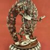 Oxidized Copper 14" Ekajati Statue w/Silver Plating (Handmade) - Right