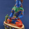 Multicolored 10.5" Blue Medicine Buddha Statue Handmade - Left