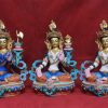 21 Tara Statues 8.5" Multicolored Face Painted 24k Gold - Gallery