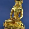 Fully Gold Gilded 10.5" Crowned Amitabha Buddha Statue - Left