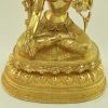 Fully Gold Gilded 13.25" Handmade Cintachakra Statue, Gold Face Painted - Lower Front