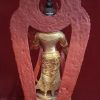 Fully Gold Gilded 15.75" Standing Avalokiteshvara Statue, 24k Gold Face Painted - Back
