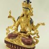 Partly Gold Gilded 8.5" Prajnaparamita Statue 24k Gold - Left