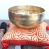 Tibetan Singing Bowl 6cm x 12cm Plain 7 Metals (note A#) - Side