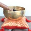 Tibetan Singing Bowl 6cm x 13.5cm Handmade 7 Metals (note "E") - Gallery